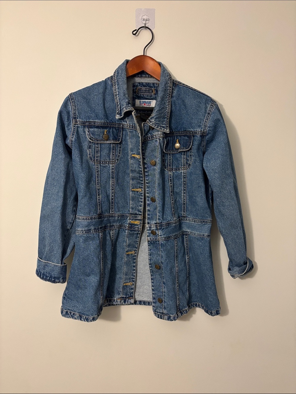 Wrangler Classic Blue Denim Jacket - Women's Longline Jean Coat